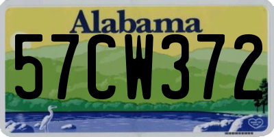 AL license plate 57CW372