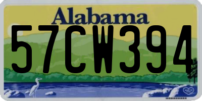 AL license plate 57CW394
