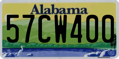 AL license plate 57CW400