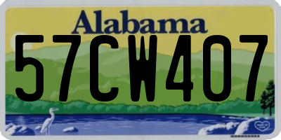 AL license plate 57CW407