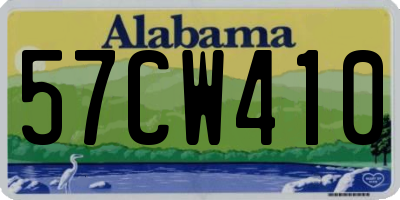 AL license plate 57CW410