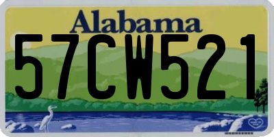 AL license plate 57CW521