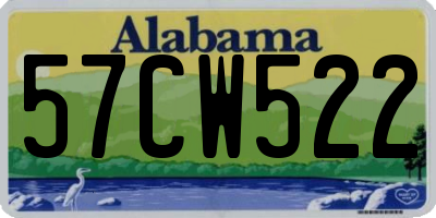AL license plate 57CW522
