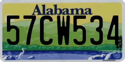 AL license plate 57CW534