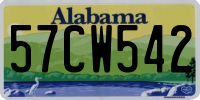 AL license plate 57CW542