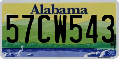 AL license plate 57CW543