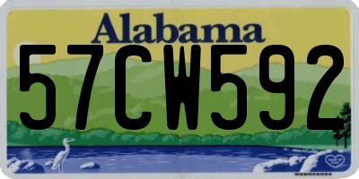 AL license plate 57CW592