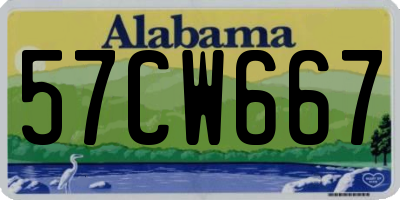 AL license plate 57CW667