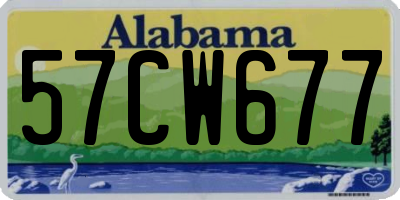 AL license plate 57CW677