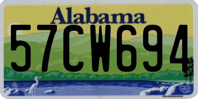 AL license plate 57CW694