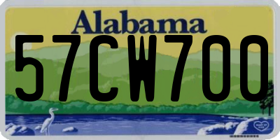 AL license plate 57CW700