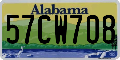 AL license plate 57CW708