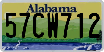 AL license plate 57CW712