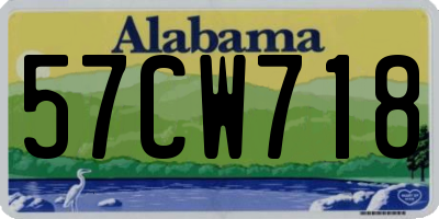 AL license plate 57CW718