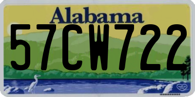 AL license plate 57CW722