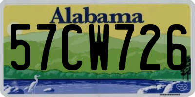 AL license plate 57CW726