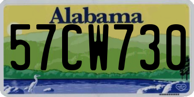 AL license plate 57CW730