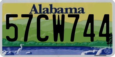 AL license plate 57CW744
