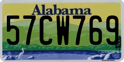 AL license plate 57CW769