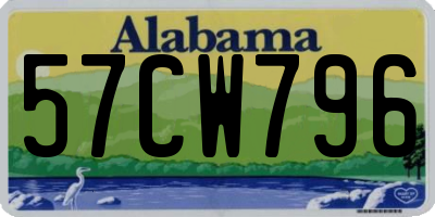 AL license plate 57CW796