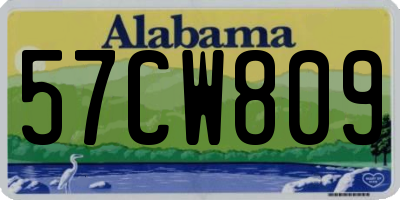 AL license plate 57CW809