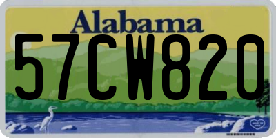 AL license plate 57CW820