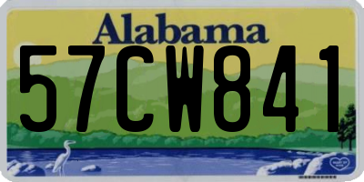 AL license plate 57CW841