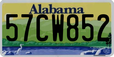 AL license plate 57CW852