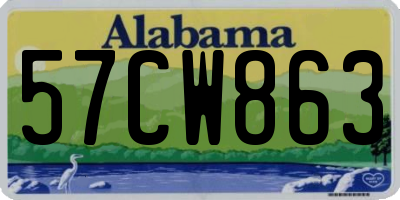 AL license plate 57CW863