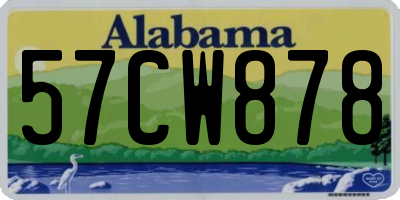 AL license plate 57CW878