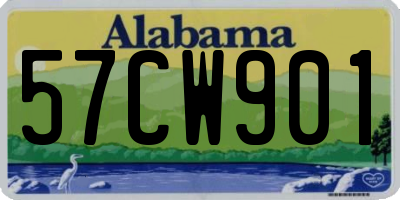 AL license plate 57CW901