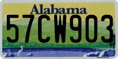 AL license plate 57CW903