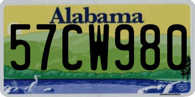 AL license plate 57CW980