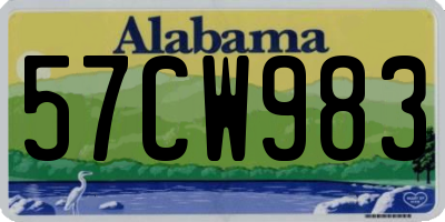 AL license plate 57CW983