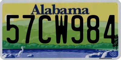 AL license plate 57CW984