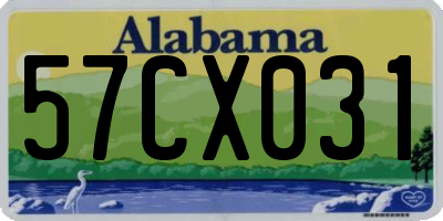 AL license plate 57CX031