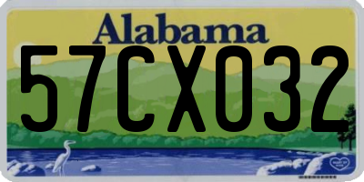 AL license plate 57CX032