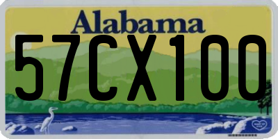 AL license plate 57CX100