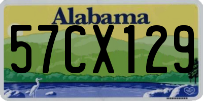 AL license plate 57CX129