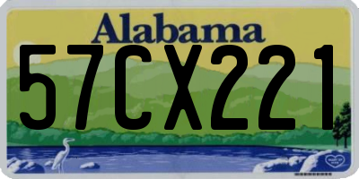 AL license plate 57CX221