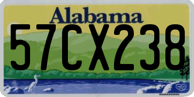 AL license plate 57CX238