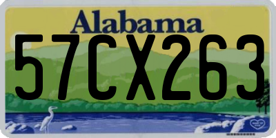 AL license plate 57CX263