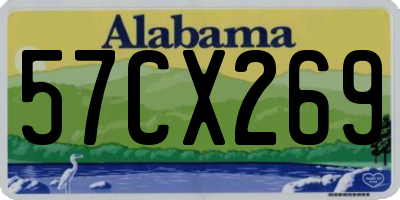 AL license plate 57CX269