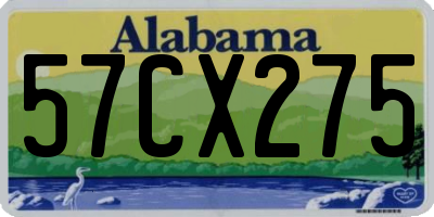 AL license plate 57CX275