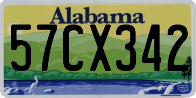 AL license plate 57CX342