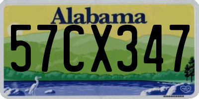 AL license plate 57CX347