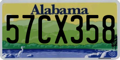 AL license plate 57CX358
