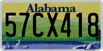 AL license plate 57CX418