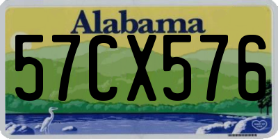 AL license plate 57CX576