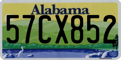 AL license plate 57CX852